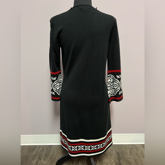 SWEATER Dress COWL Neck GEOMETRIC Design - Picture 8 of 13